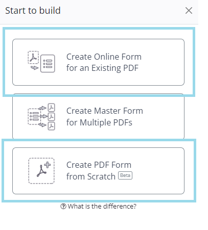 Create online fillable PDF form