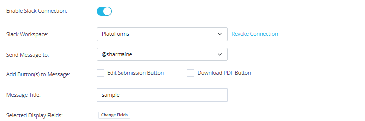 online PDF Slack notification settings