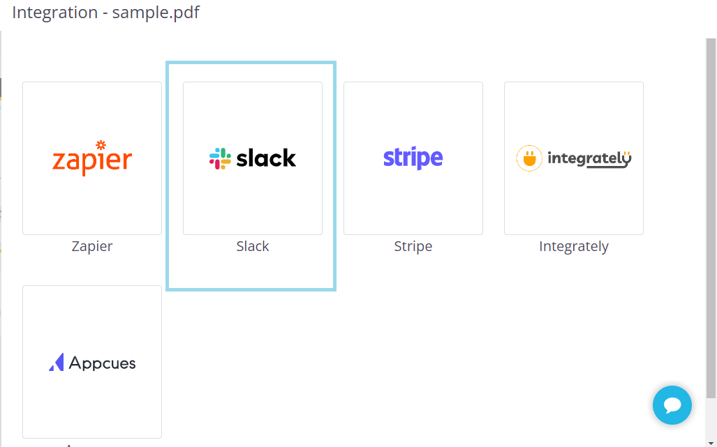 online PDF Slack integration