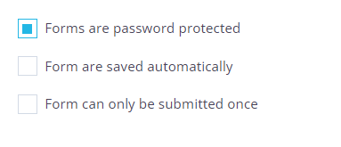 Forms are password protected