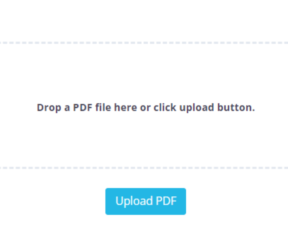upload PDF file button