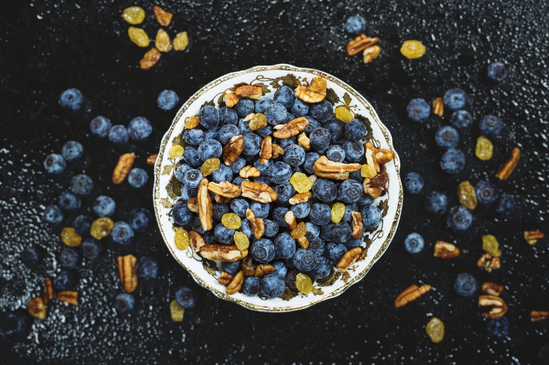 bowl of blueberry with nuts (by PlatoForms Online Forms Creator)