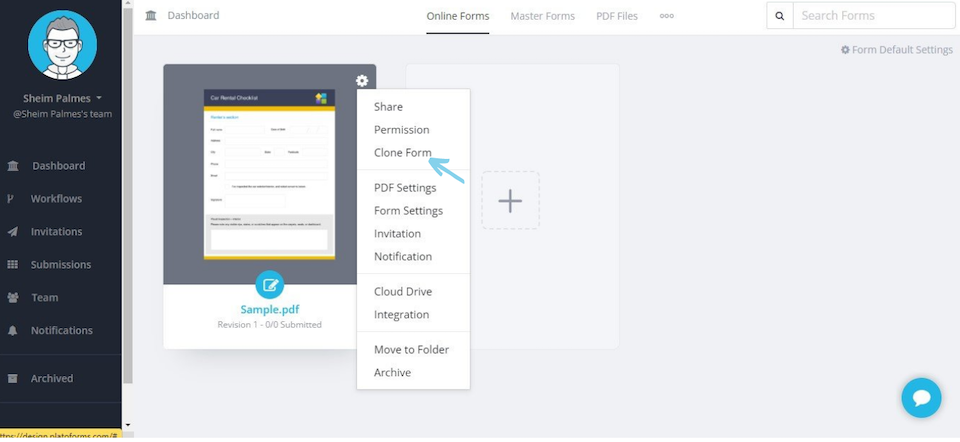 PDF form- Clone Feature