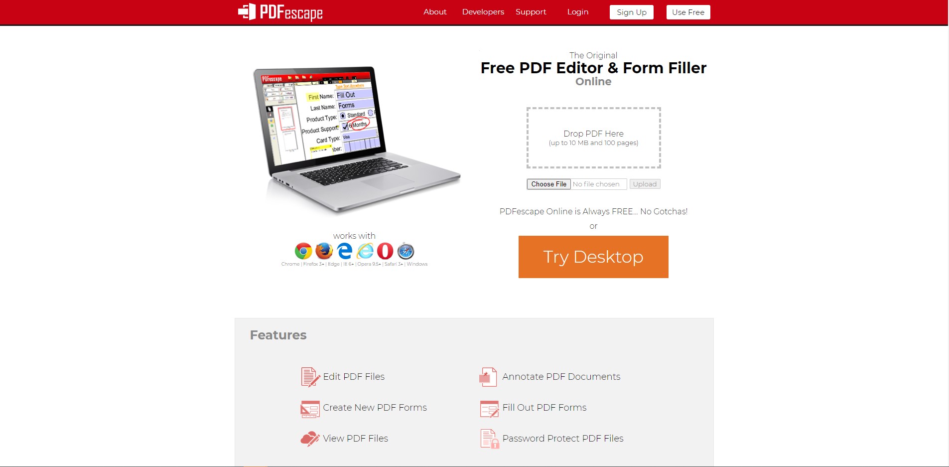 PDFEscape PDF converter and editor