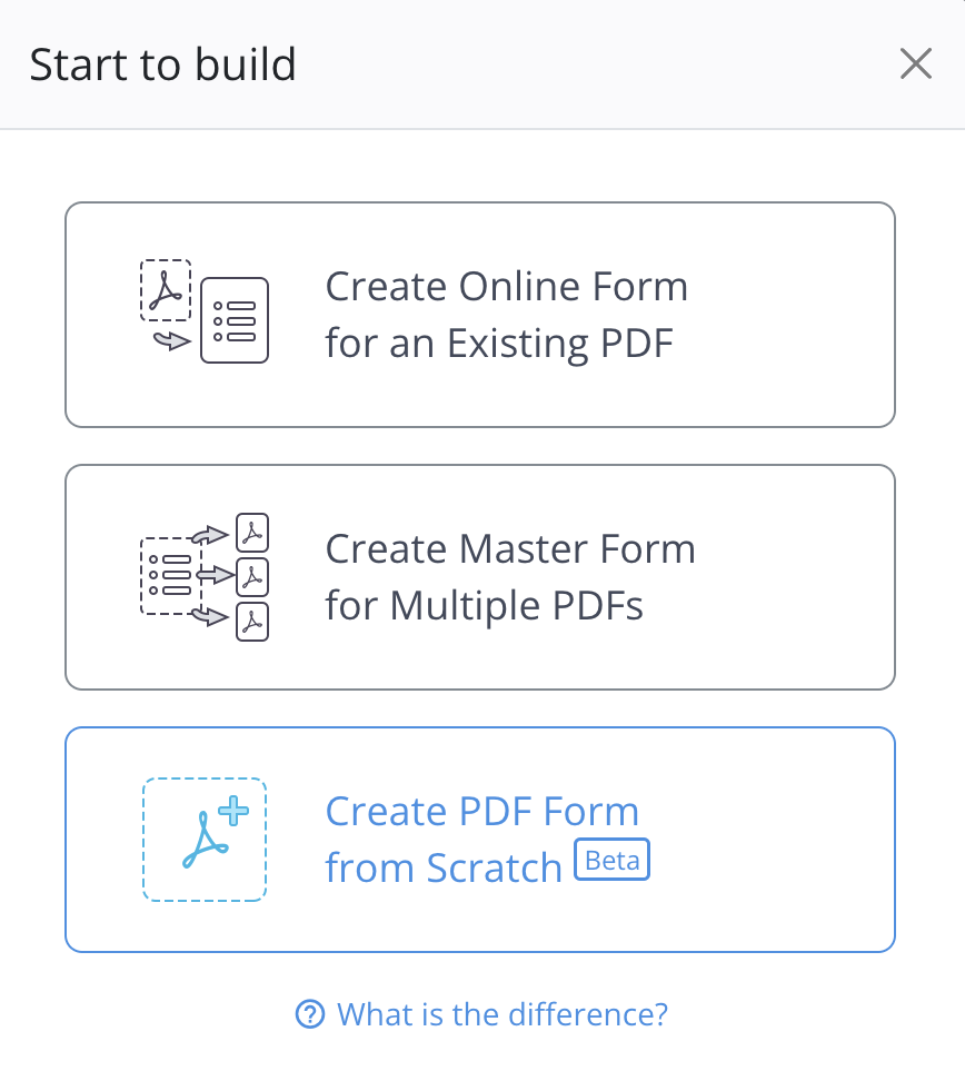 PDF form editor page
