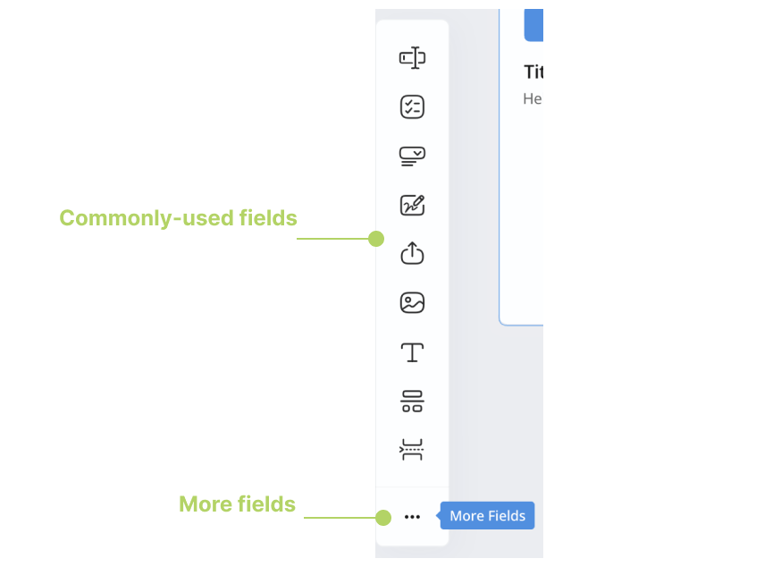 Field toolbar