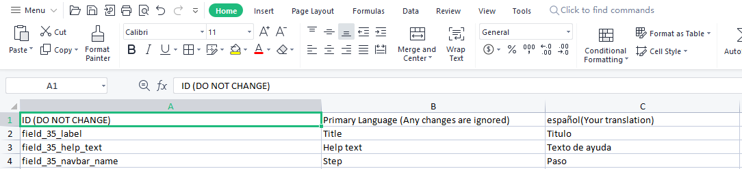 Set primary language