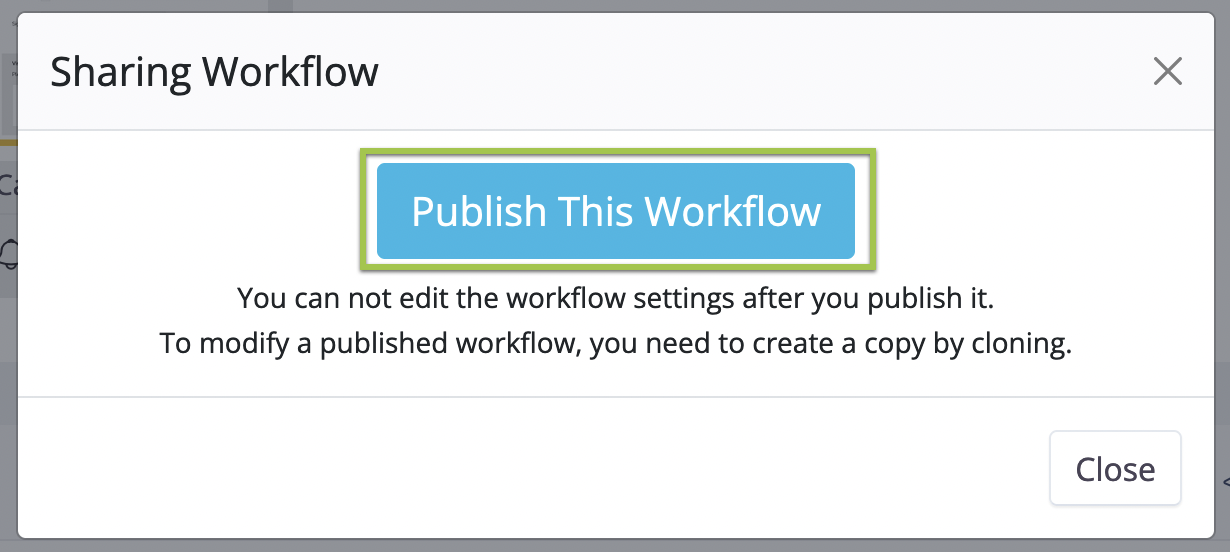 Publish workflow