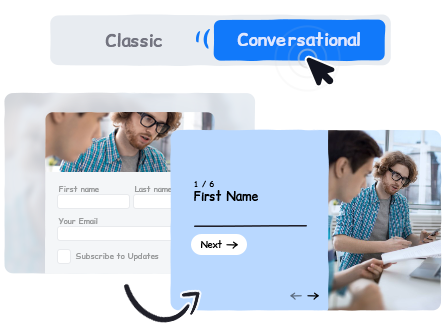 switch to conversational form with one click