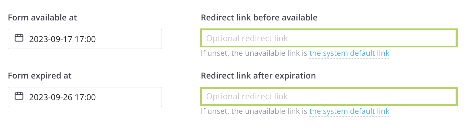 Redirect links