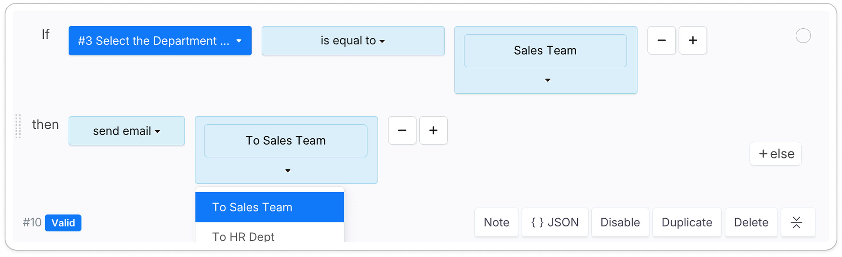 將邏輯連接到自定義的電子郵件標籤