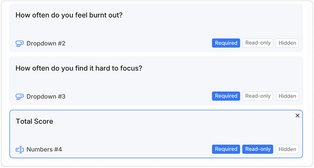 Add Dropdown and Number fields
