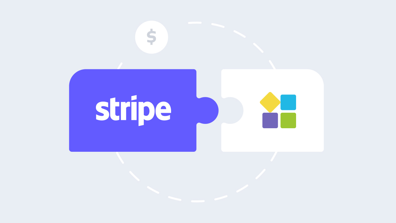 Stripe logo and PlatoForms logo integration for Stripe payment online form creation.