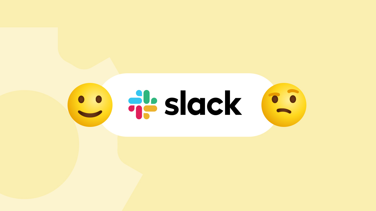 Slack icon, happy face, and sad face by PlatoForms PDF tool 