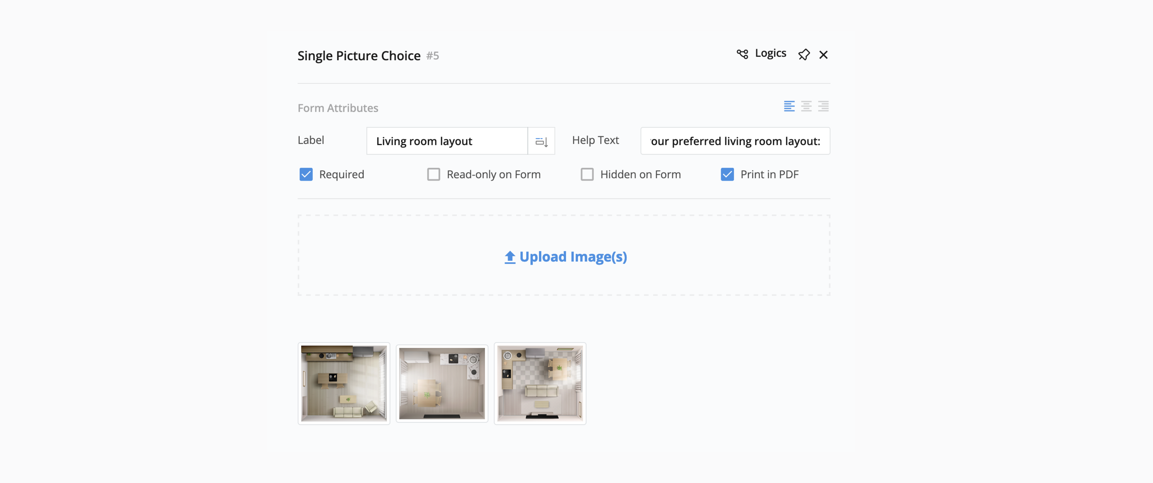 Upload images to Picture Choice