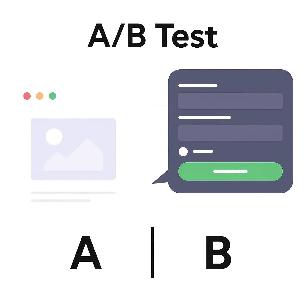 A/B testing for conversational form