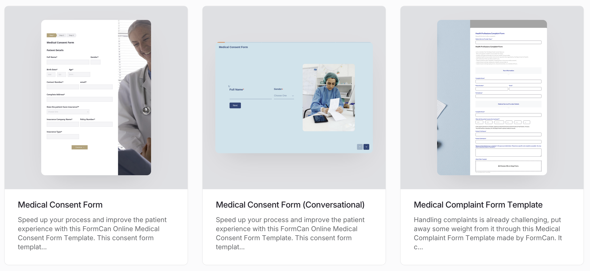 medical form template