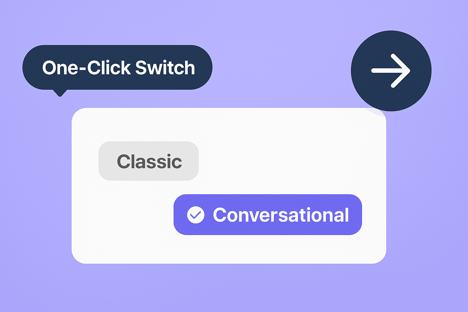instantly switch classic form to chat-style form