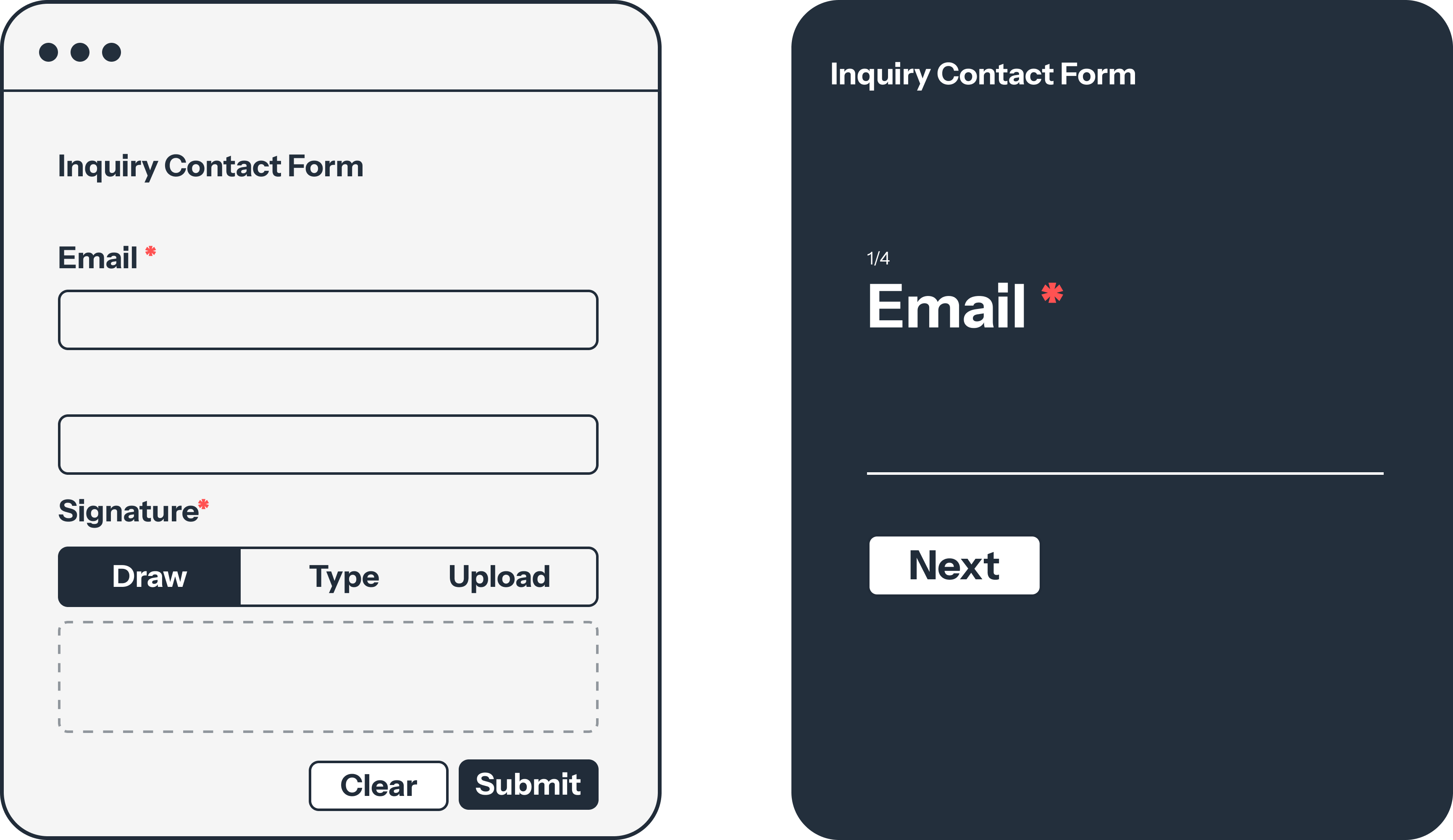 classic form vs chatstyle conversational form