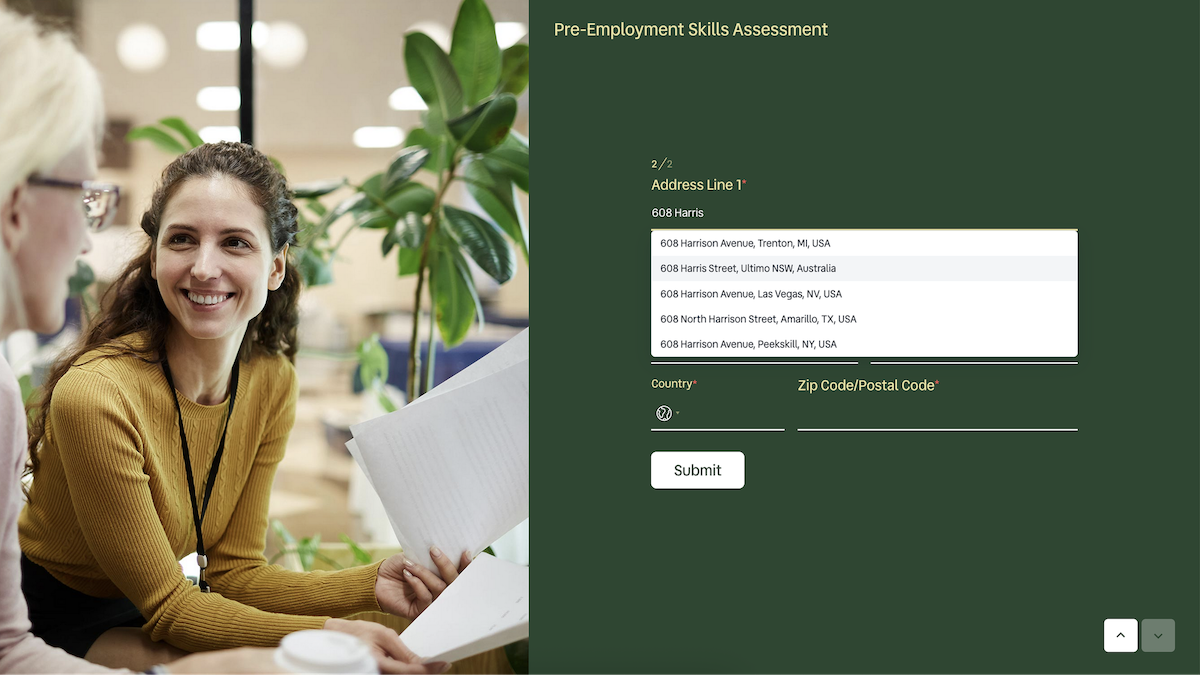 Address autocomplete in PlatoForms using Google Maps
