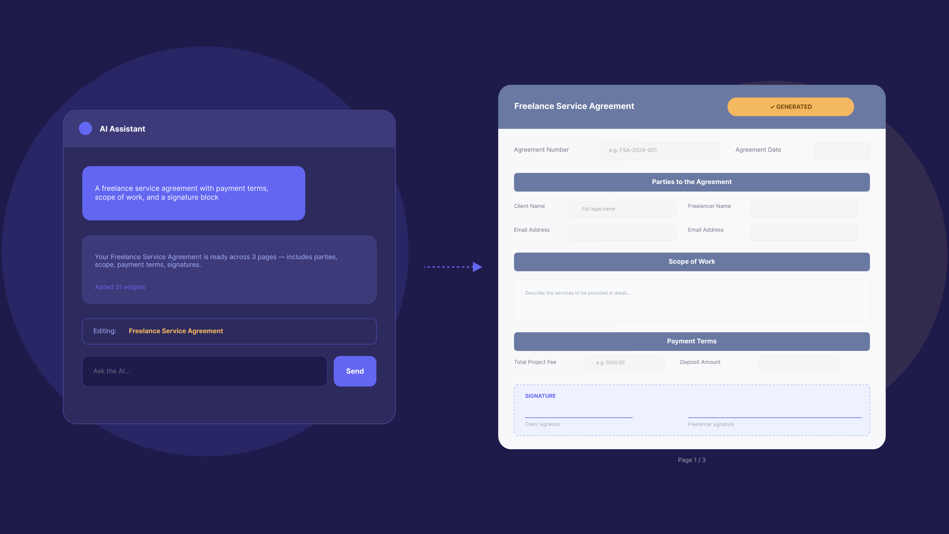 Creador de PDF con IA. Crea, Firma y Exporta Documentos