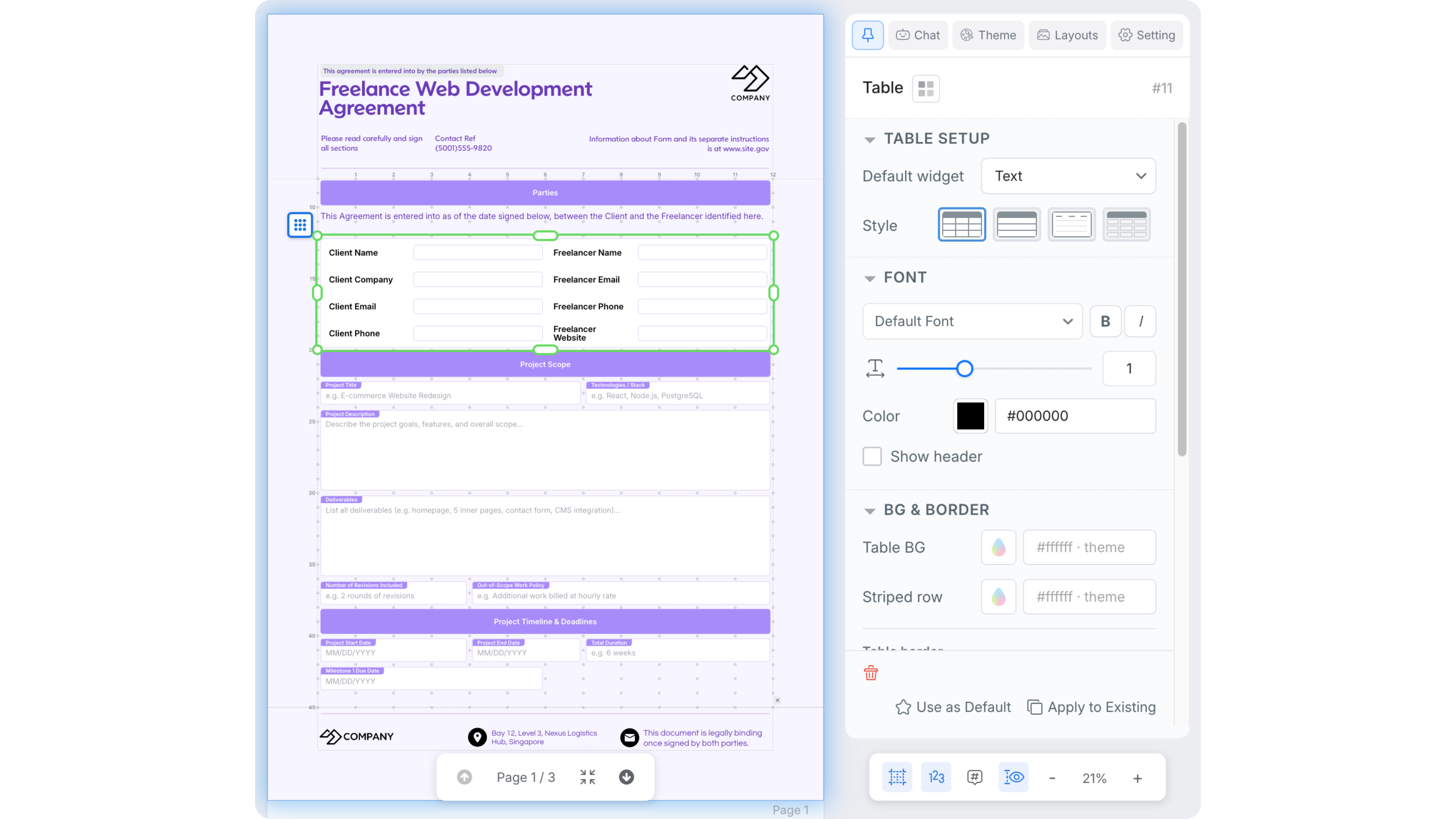 Personnaliser le PDF AI : modifier les champs