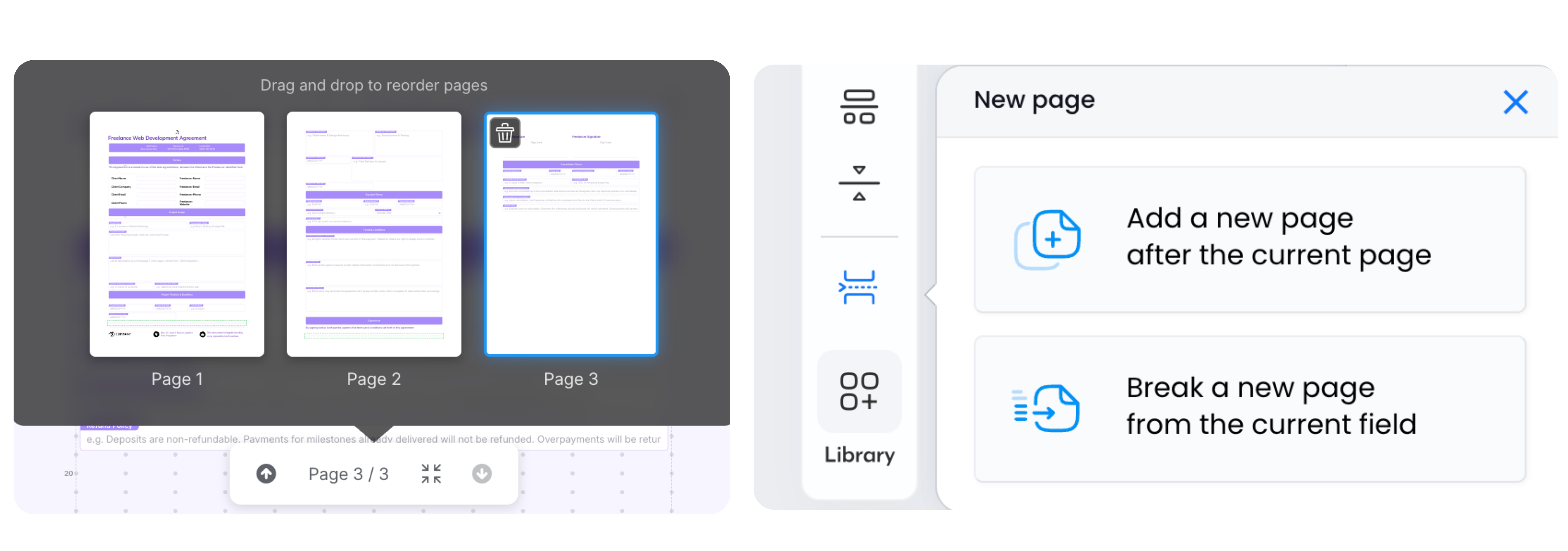 Personnaliser le PDF AI : gestion des pages