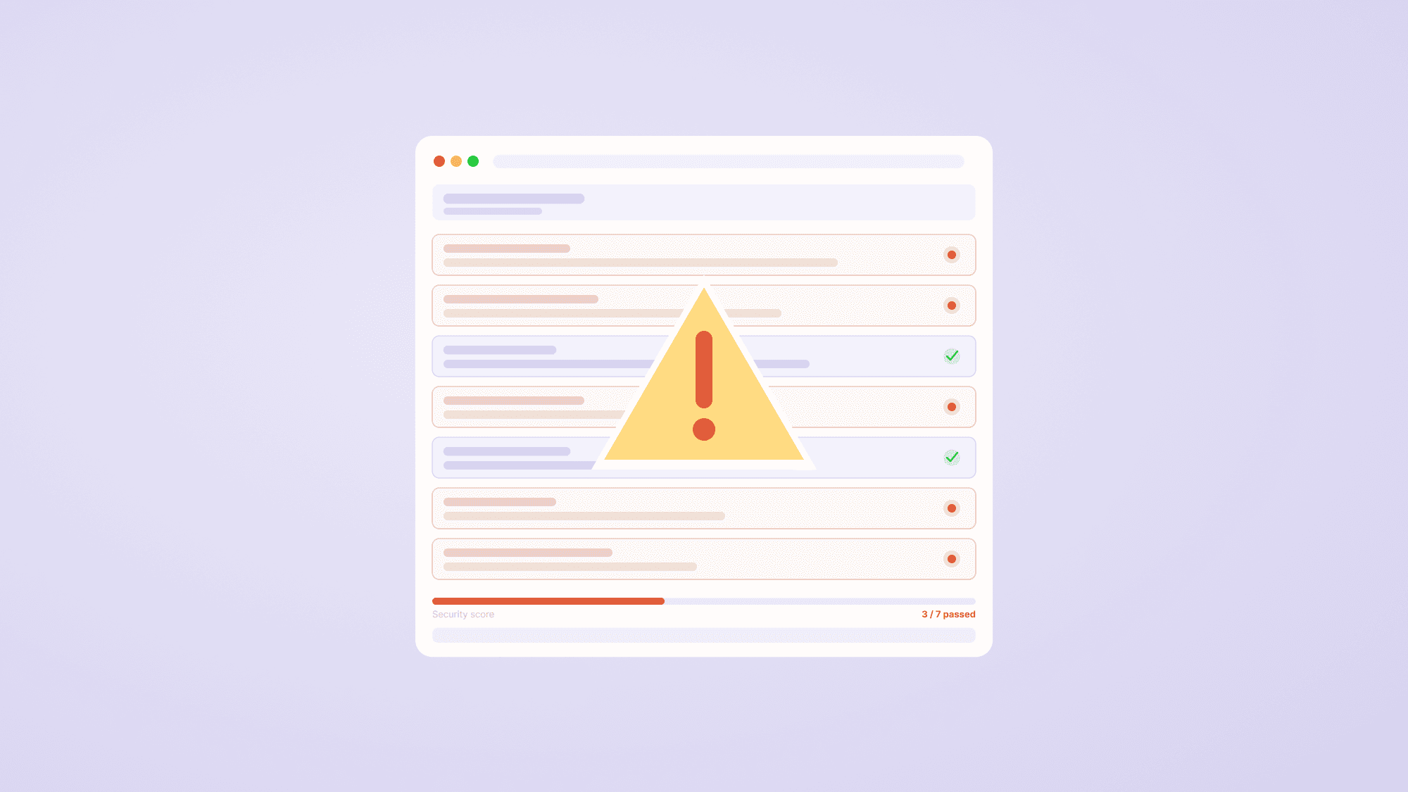 A warning sign on a laptop screen representing an unsafe online form builder handling sensitive data