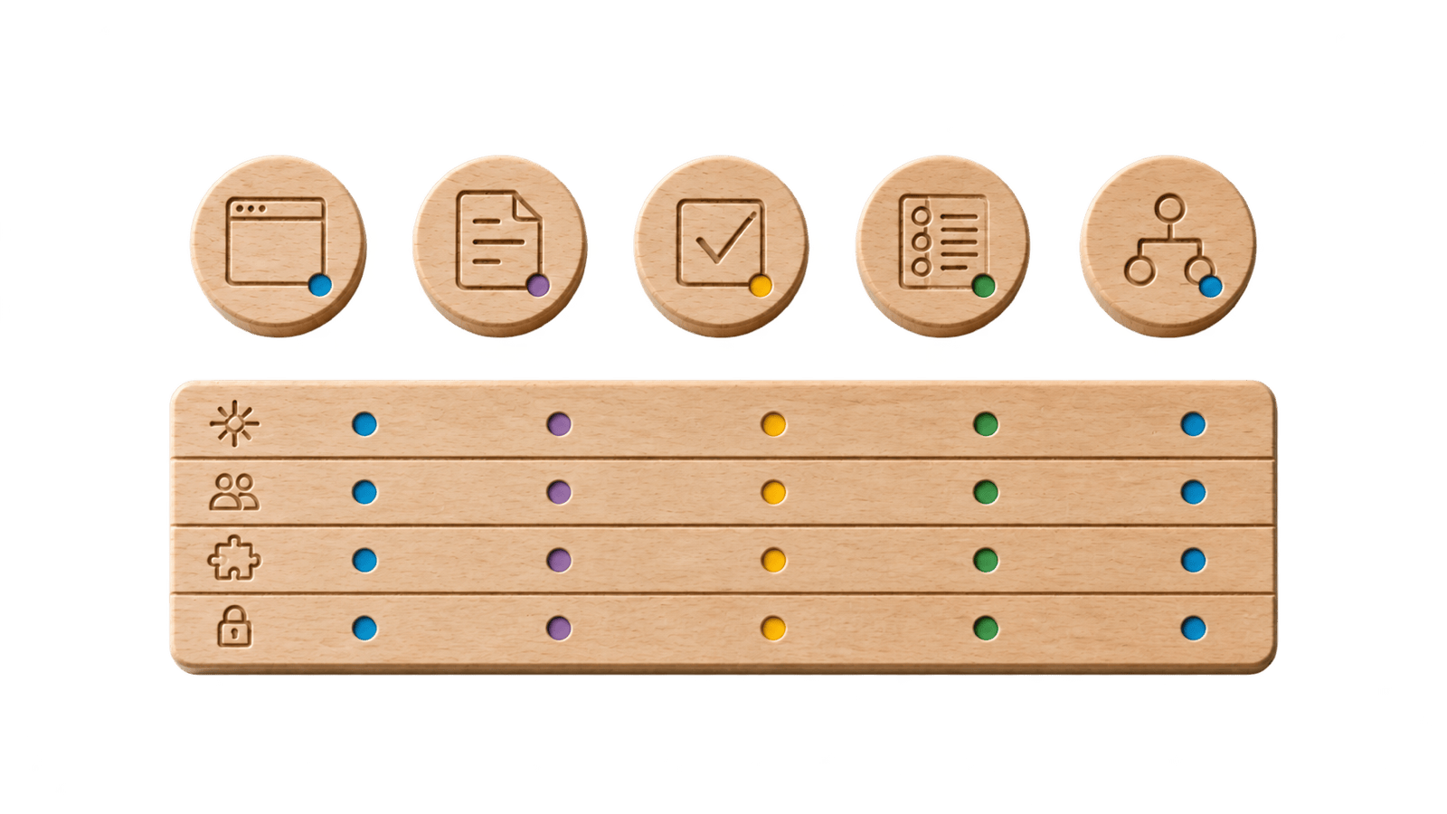 Tokens de creador de formularios de madera comparados a través de varios criterios de capacidad