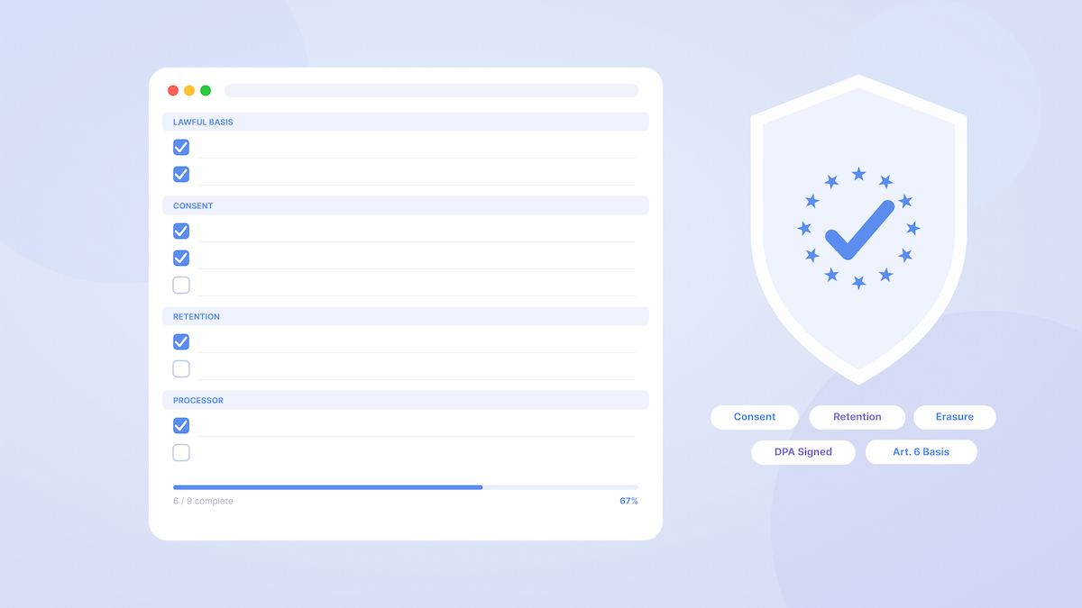 GDPR compliance checklist for online forms — consent, data retention, and processor agreements