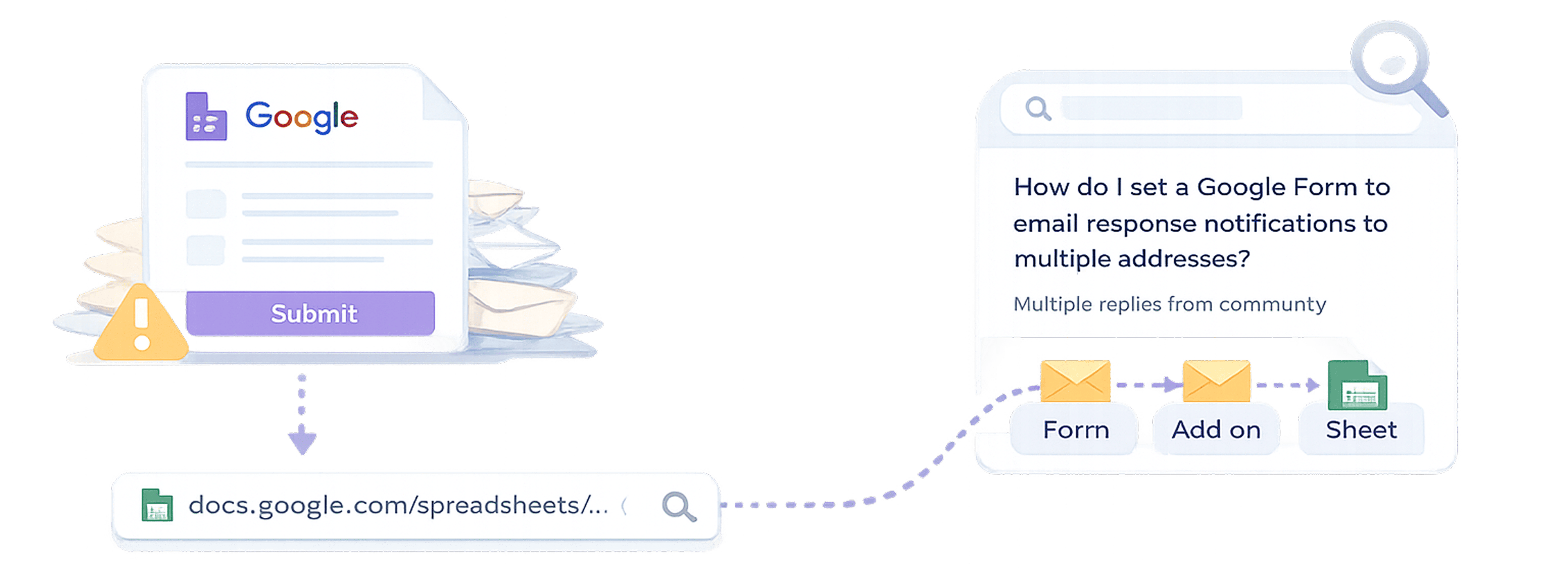 Google Forms 如何通過手動方法處理電子郵件路由
