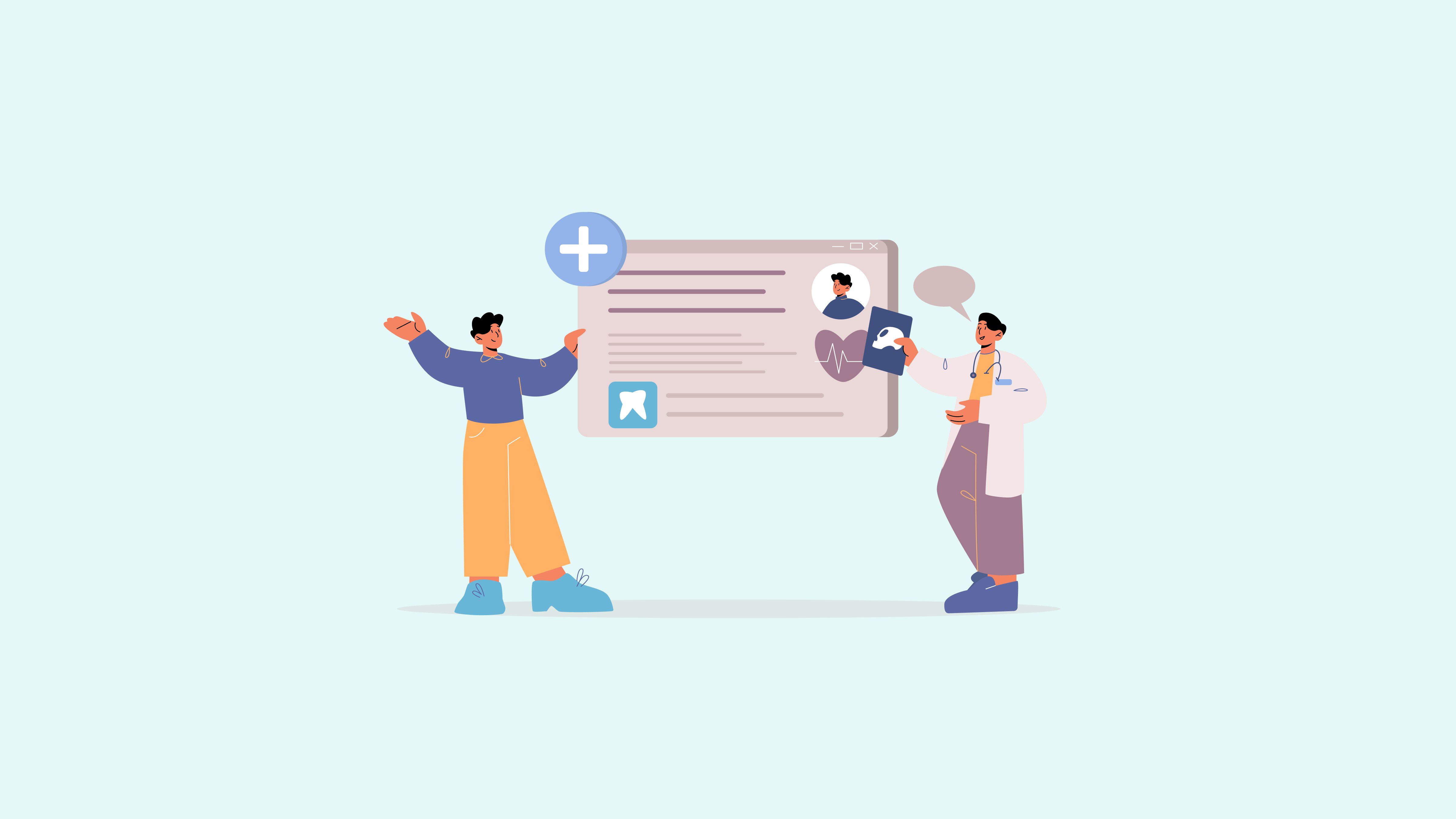 Proveedor de salud revisando un formulario de admisión de pacientes en un dispositivo seguro