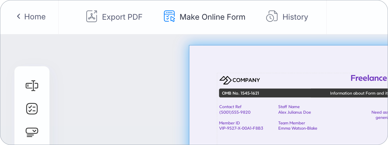 Créateur de Documents PDF de PlatoForms — convertir un document PDF en formulaires en ligne