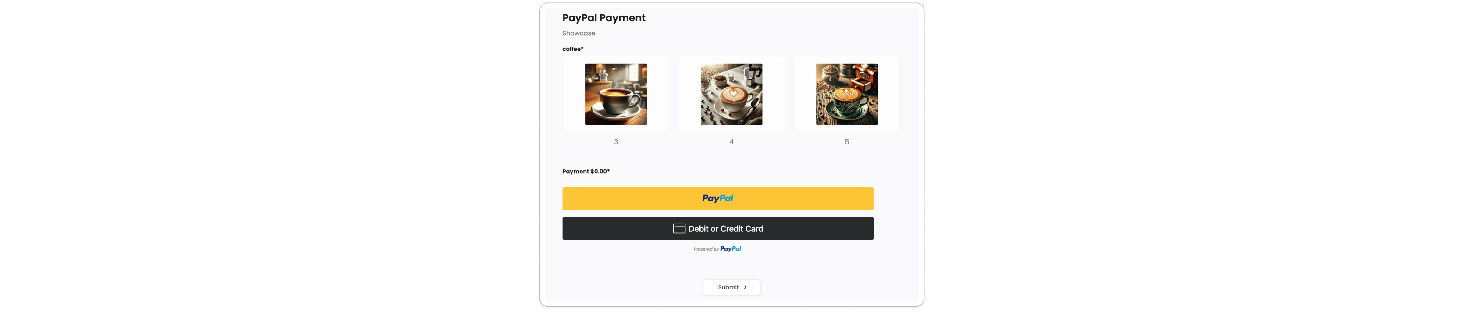 PlatoFormsのPayPal支払いフィールドは、PayPalのスマートボタンスイートを使用してフォーム内で直接支払いを受け入れることができます