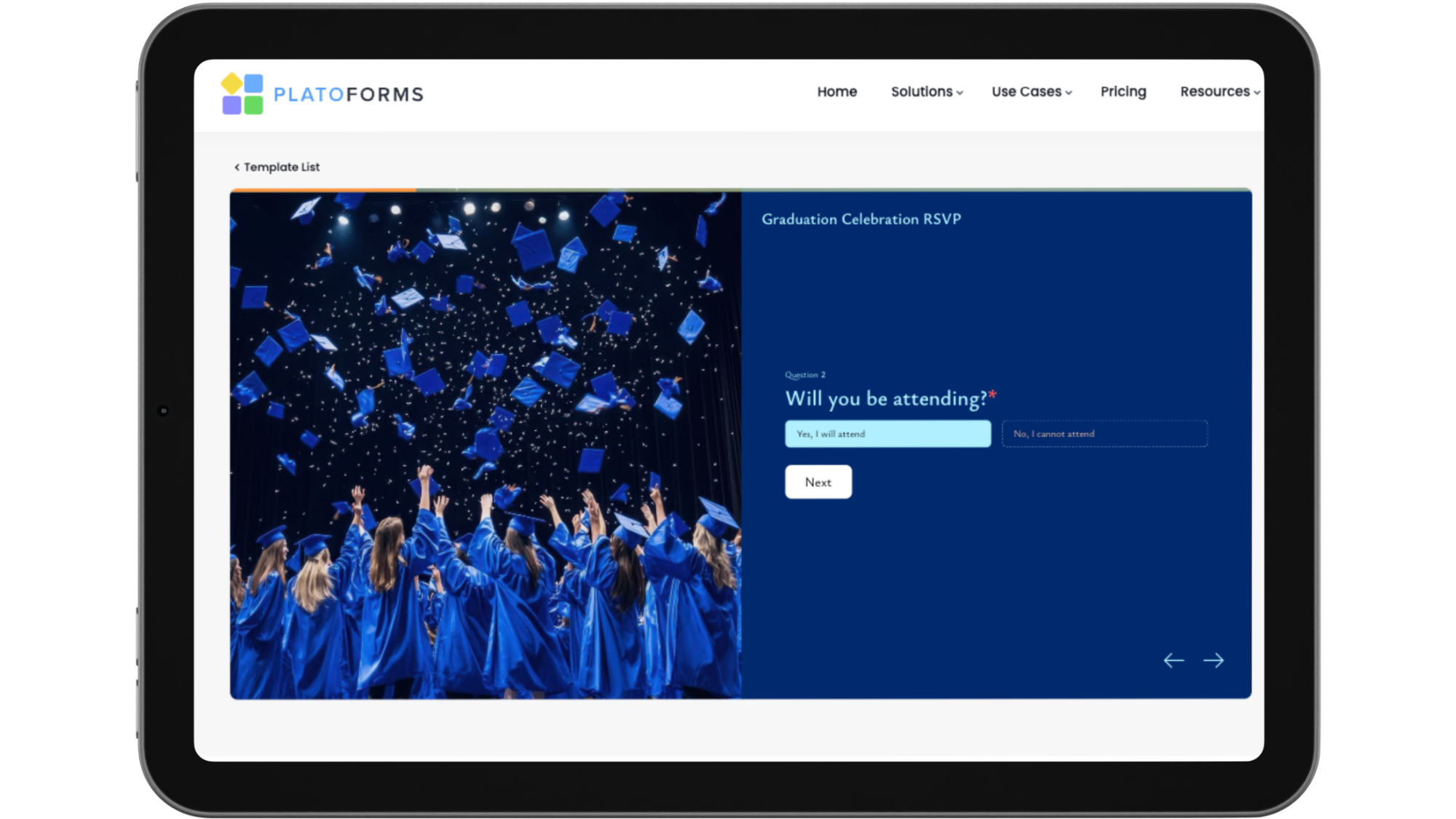 Modèles de formulaires conversationnels PlatoForms