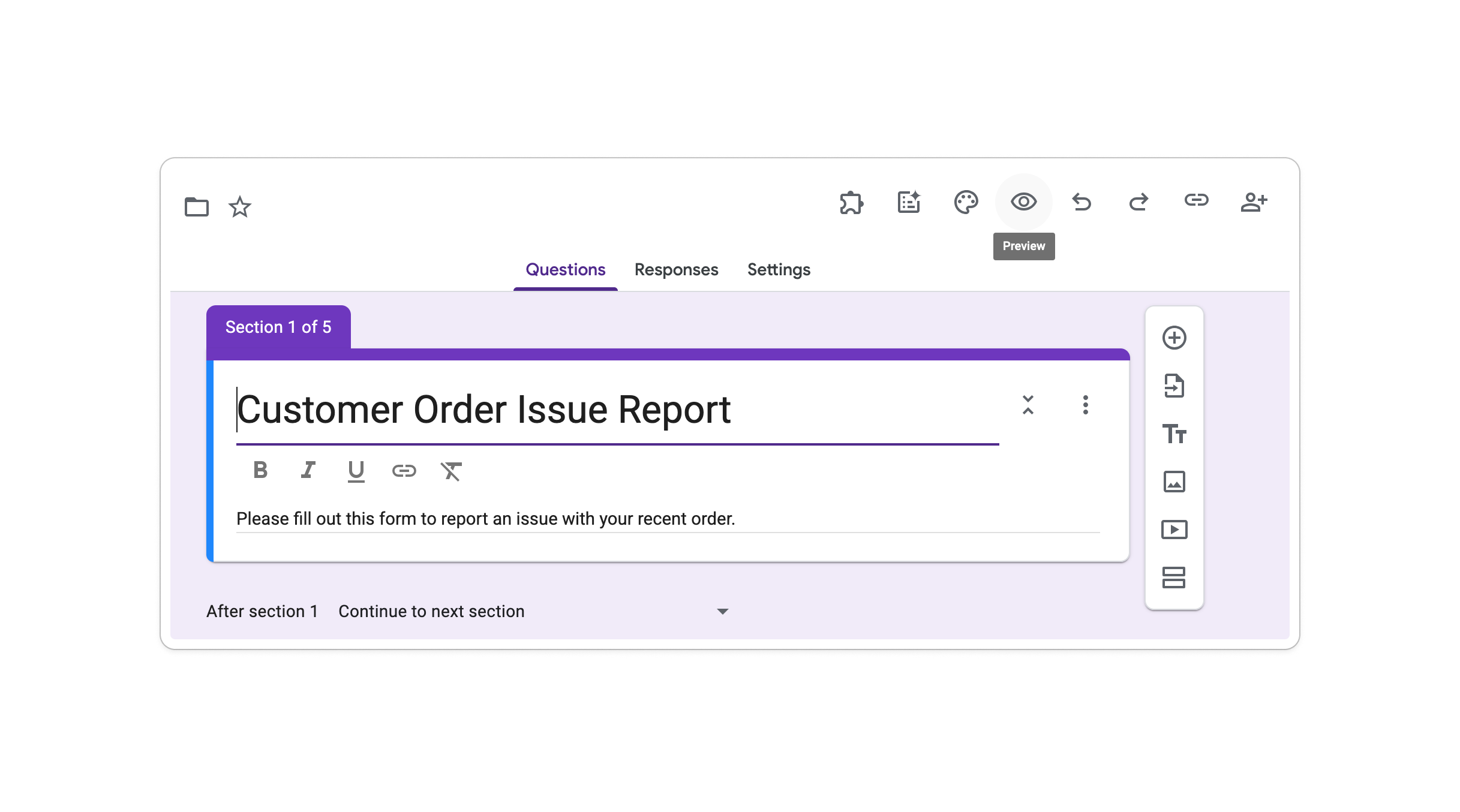 Add conditional logic in Google Forms