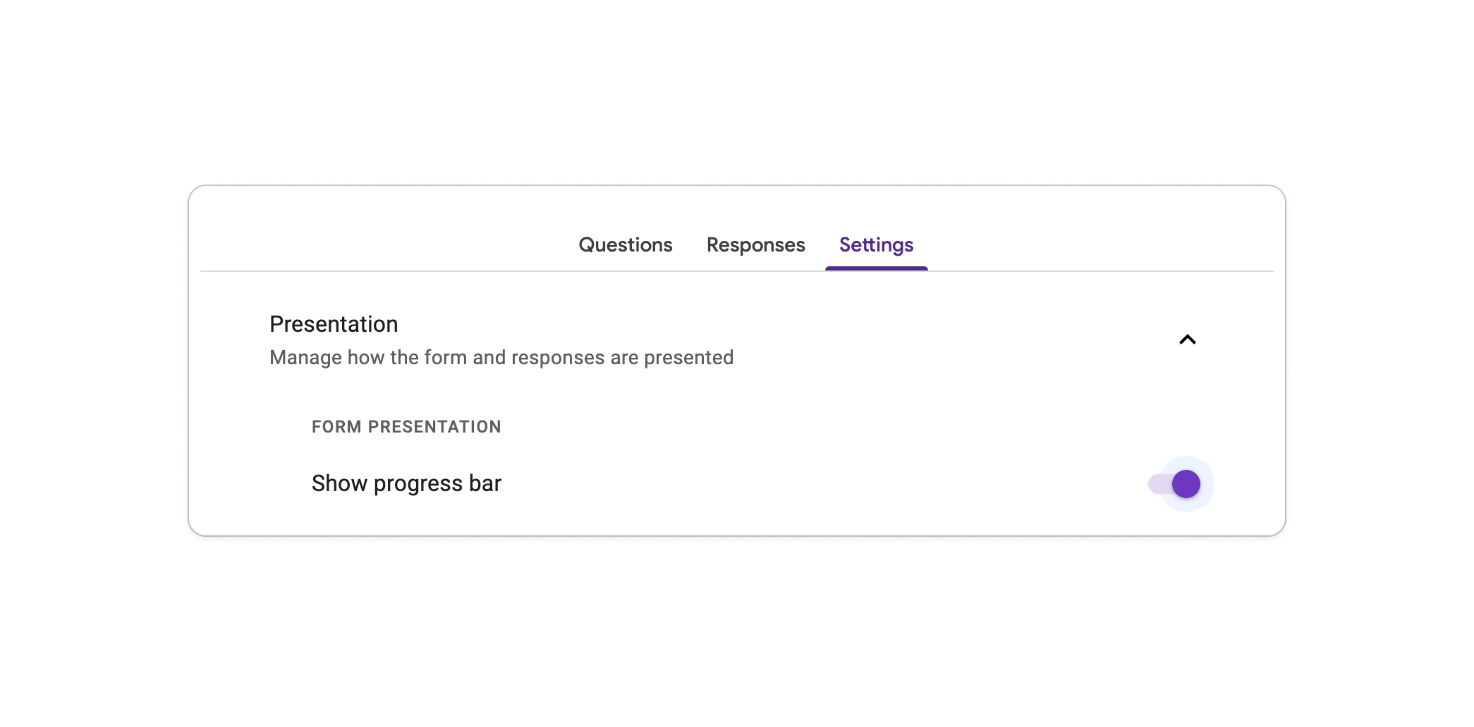 Progress bar in Google Forms