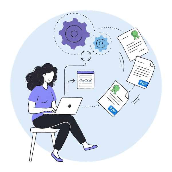 PlatoForms Master Form feature automatically generating completed PDF contracts and client agreements from submitted onboarding data