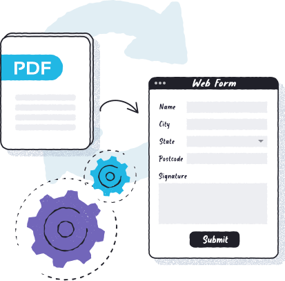 cartoon online fillable forms in PDF and Web Form