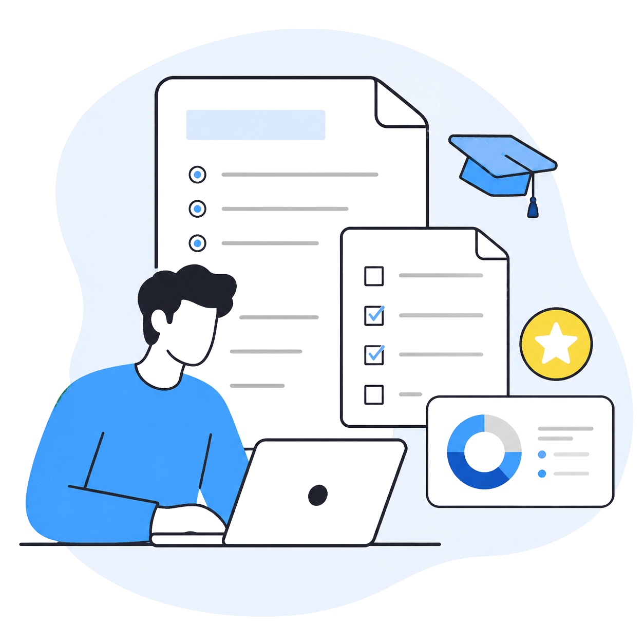 PlatoForms PDF Document Creator used to design a quiz or assessment document