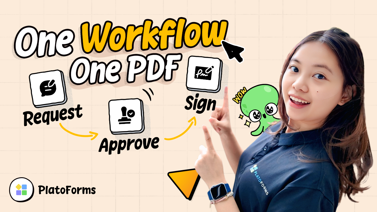 Regardez comment créer un flux de travail d'approbation de PDF dans PlatoForms